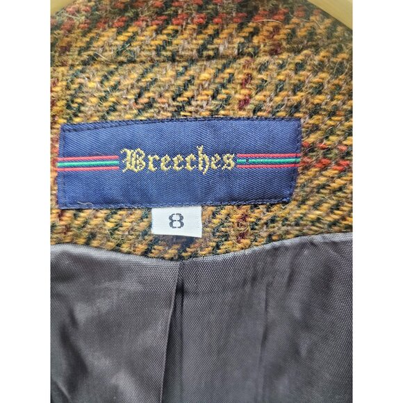 Breeches Woman's Tweed Equestrian Blazer 8 Lambswool Alpaca Mohair Career - Picture 4 of 9